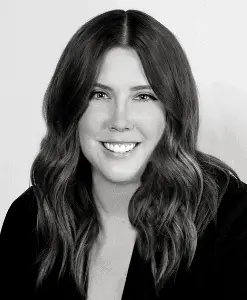 Black and white portrait of Haley Campbell